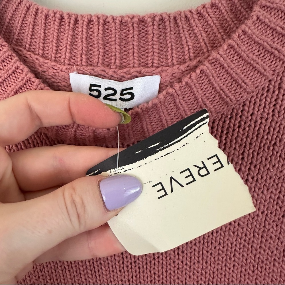 525 America Evereve Dusty Rose Finley Puff Pullover Sweater Size XS NWT - Picture 5 of 7